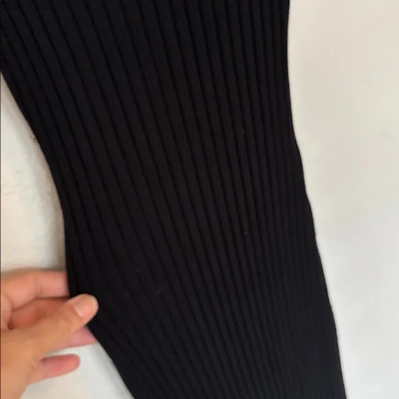 Hera Collection Black Long Sleeve Form Fitting Ribbed Bodycon Dress small - Picture 5 of 5